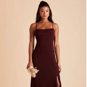 Birdy Grey Ash Crepe Burgundy Cabernet Bridesmaid Dress